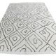 7x10 Off White & Brown Super Soft Moroccan Kilim Rug, 203x300Cm