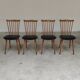 Lot de 4 chaises Baumann Menuet pieds compas skaï noir