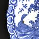 Plat porcelaine japonaise oiseaux bleus