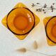 Lot de 2 cendriers vintage 70 Duralex verre ambré