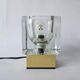 Midcentury Rare Ice Cube Glass Table Lamp, Peill & Putzler, Germany, 1970s