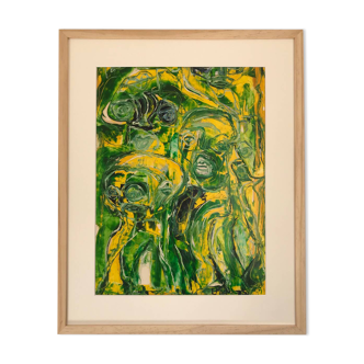 L. MITCHELS, active 20th century. Composition, 1971. Acrylic on paper.