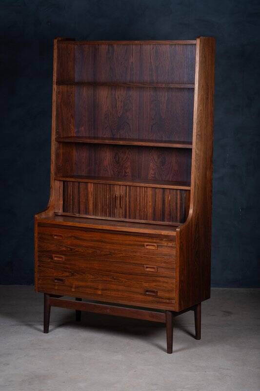 Rosewood Bookcase attributed to Johannes Sorth for Nexø Møbelfabrik, 1960s