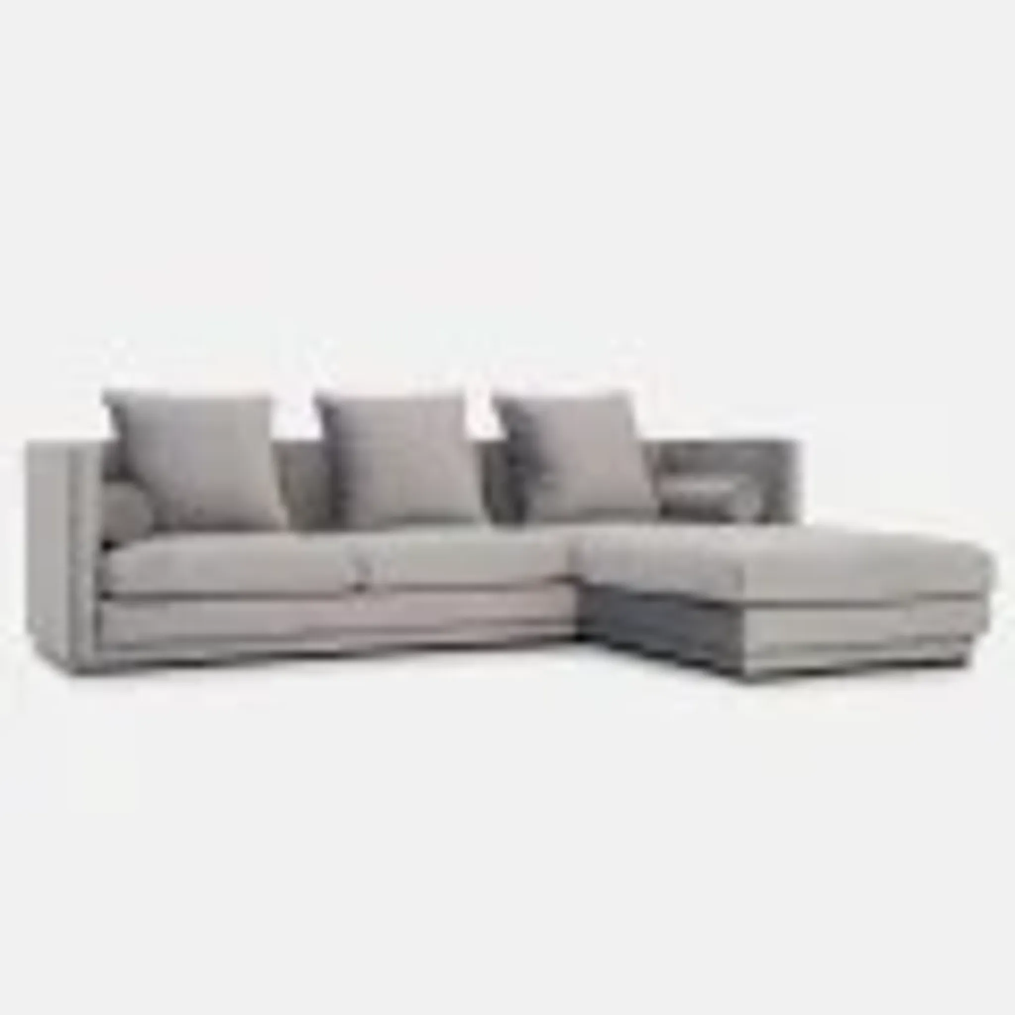 Canapé d'angle Malmo en velours argenté, design scandinave