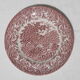 Set of 5 dessert plates with red English patterns