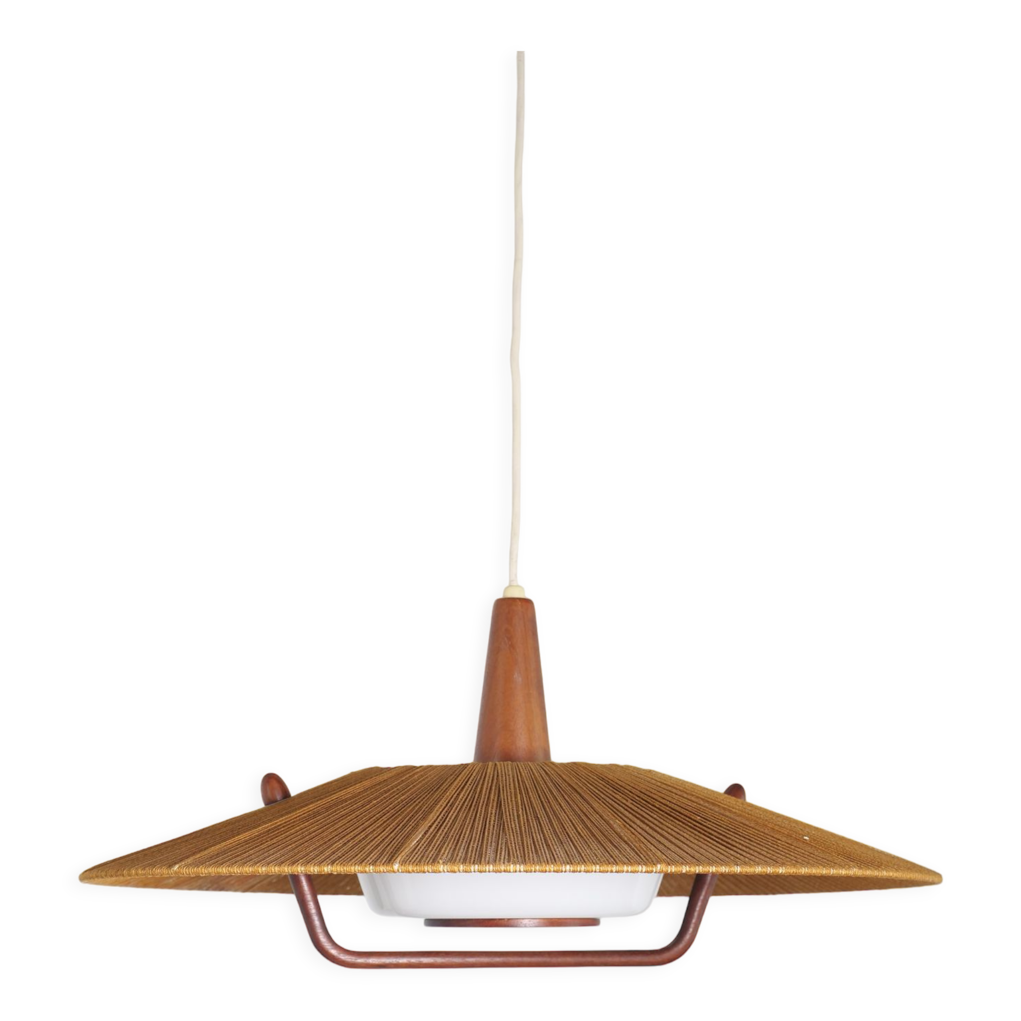 Rope and teak teak hanging lamp teuchde leuchten