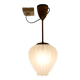 Swedish Art Deco pendant in brass and glass, 1940s