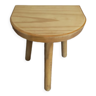 Tabouret bois massif pieds tripode aéro-gommé