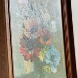 TABLEAU Vintage Bouquet d'anémones