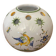 Antique flower vase moustiers white ceramic painted vintage