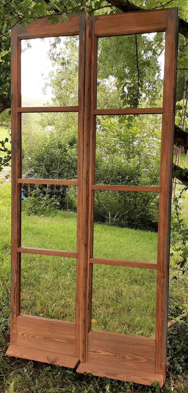 Double-leaf mirror (French window)