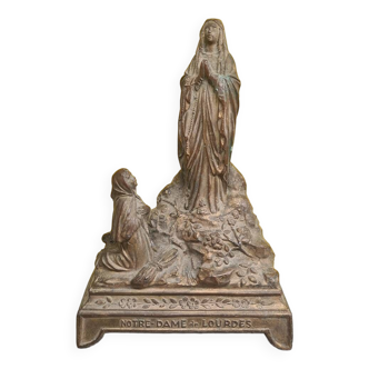 Petite Statue Française De Notre Dame De Lourdes Circa 1900