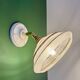 Vintage wall lamp with white and gold granite glass shade