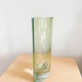 Hand-blown glass vase in apple green – circa 1980