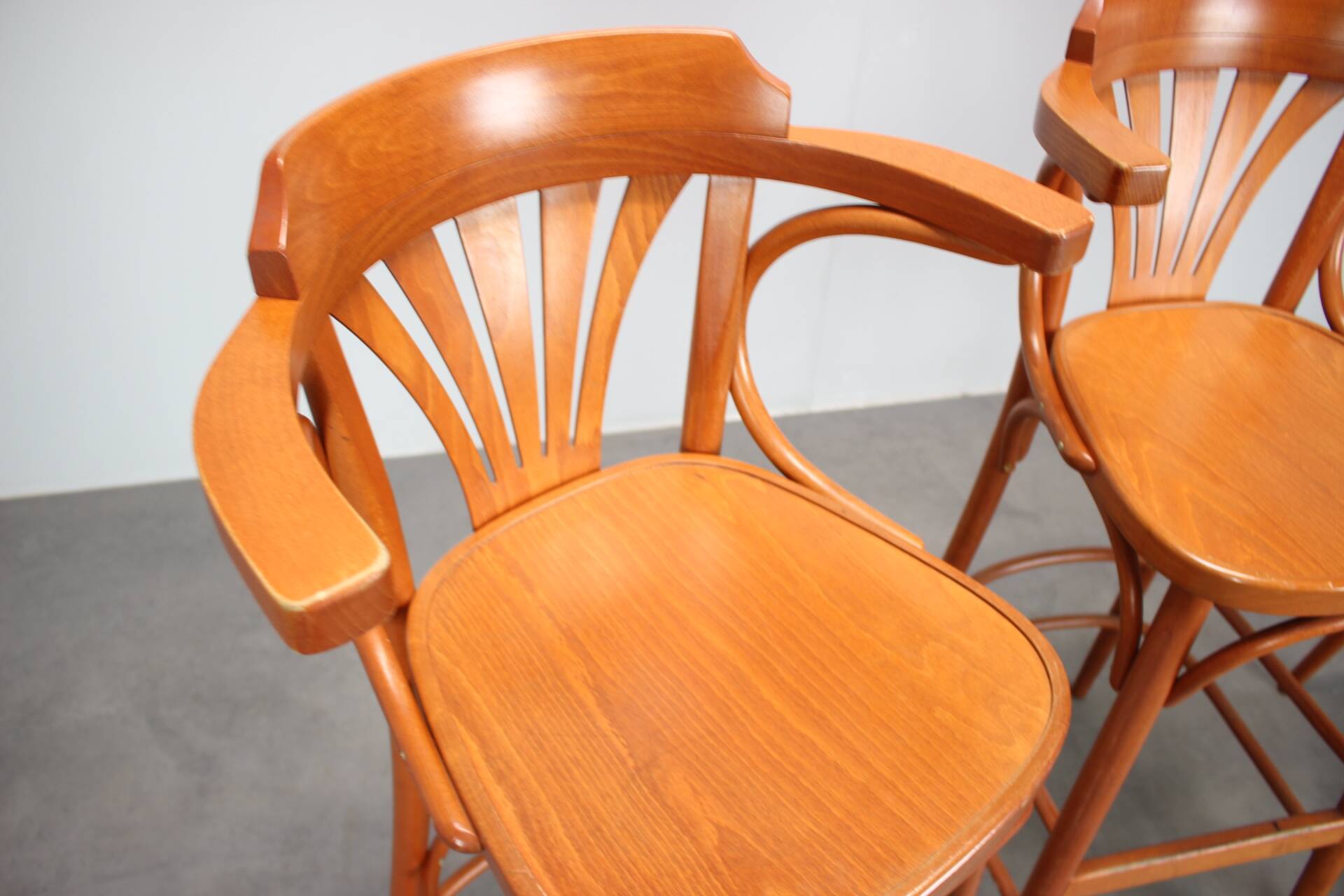 Set of 3 TON bentwood bar stools, Czech Republic, circa 1990.