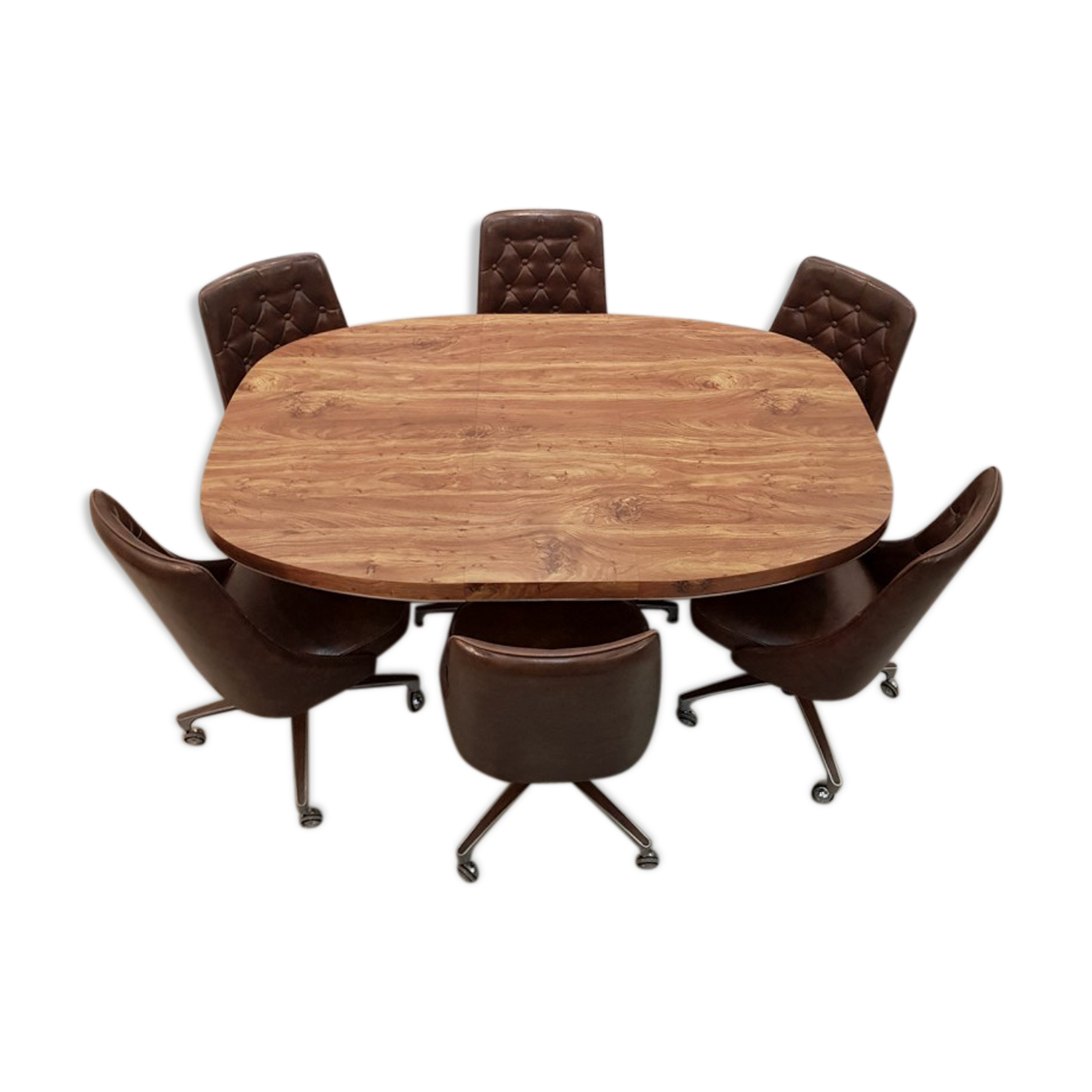 Shelby Williams dining table and 6 chairs