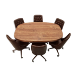 Shelby Williams dining table and 6 chairs