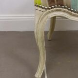 Louis XV style embossed velvet armchair - circa 1950 France