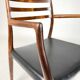 Danish Modern roosewood and leather Mod. 62 Niels Møller chair, 1962