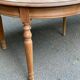 Art Deco round extendable dining table renovated in solid oak 225cm 20th century
