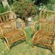 Paire fauteuils rotin vintage