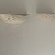 Pair of vintage speckled beige plaster wall lights, France 1970s