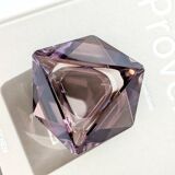 Faceted glass trinket dish, Murano, 1960s, amethyst color