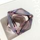 Faceted glass trinket dish, Murano, 1960s, amethyst color