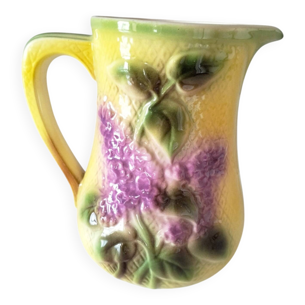 Pichet barbotine lilas