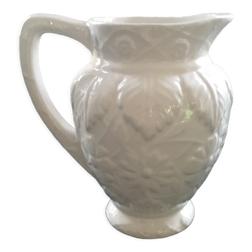 White slipware pitcher