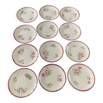 Série de 12 assiettes Digoin Sarreguemines "Strasbourg"