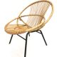 Fauteuil vintage en rotin par Dirk van Sliedregt Rohe Noordwolde 1960 aux Pays-Bas