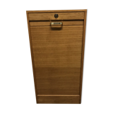 Vintage curtain-shaped binder in light honey-coloured oak