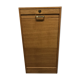 Vintage curtain-shaped binder in light honey-coloured oak