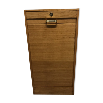 Vintage curtain-shaped binder in light honey-coloured oak