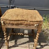 Series of five Louis XIII walnut stools