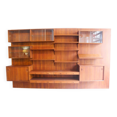 Etagèr mural modulaire et fonctionnel de Troeds Bjärnum, en teck, 1960