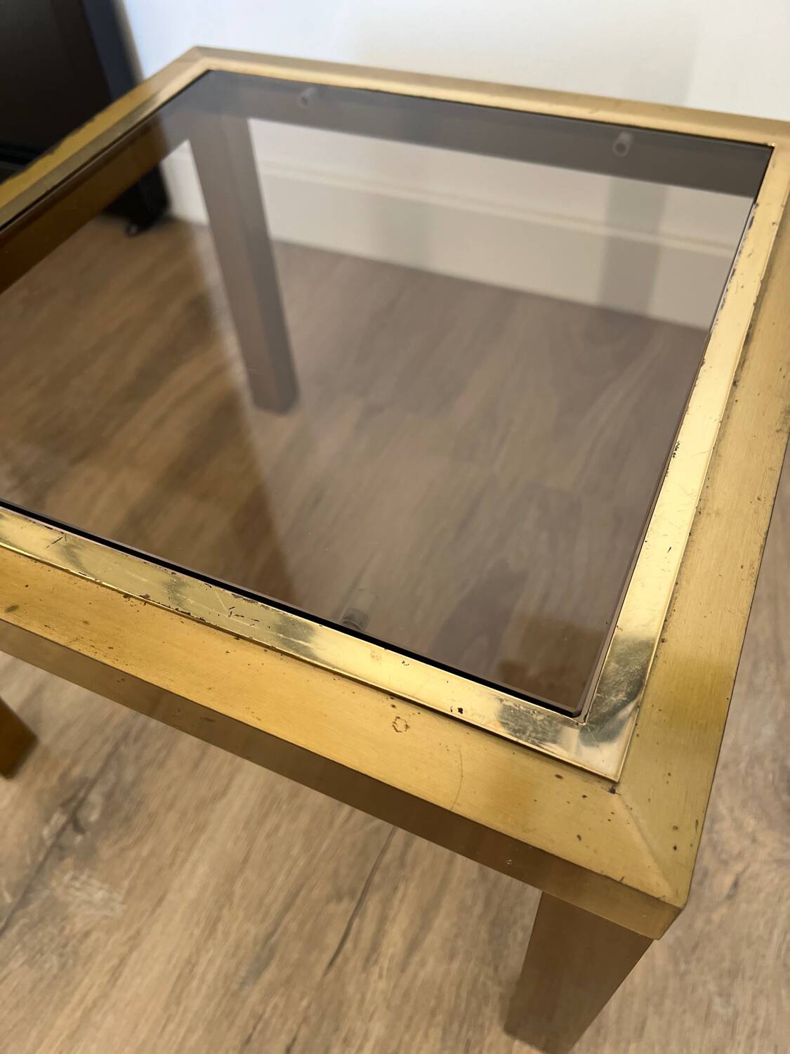 Smoked glass side table