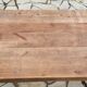 Industrial table cast iron feet and solid wood
