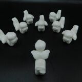 8 porcelain knife rests - Cherubs