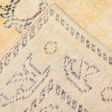 Classic faded yellow oushak rug 269x176cm