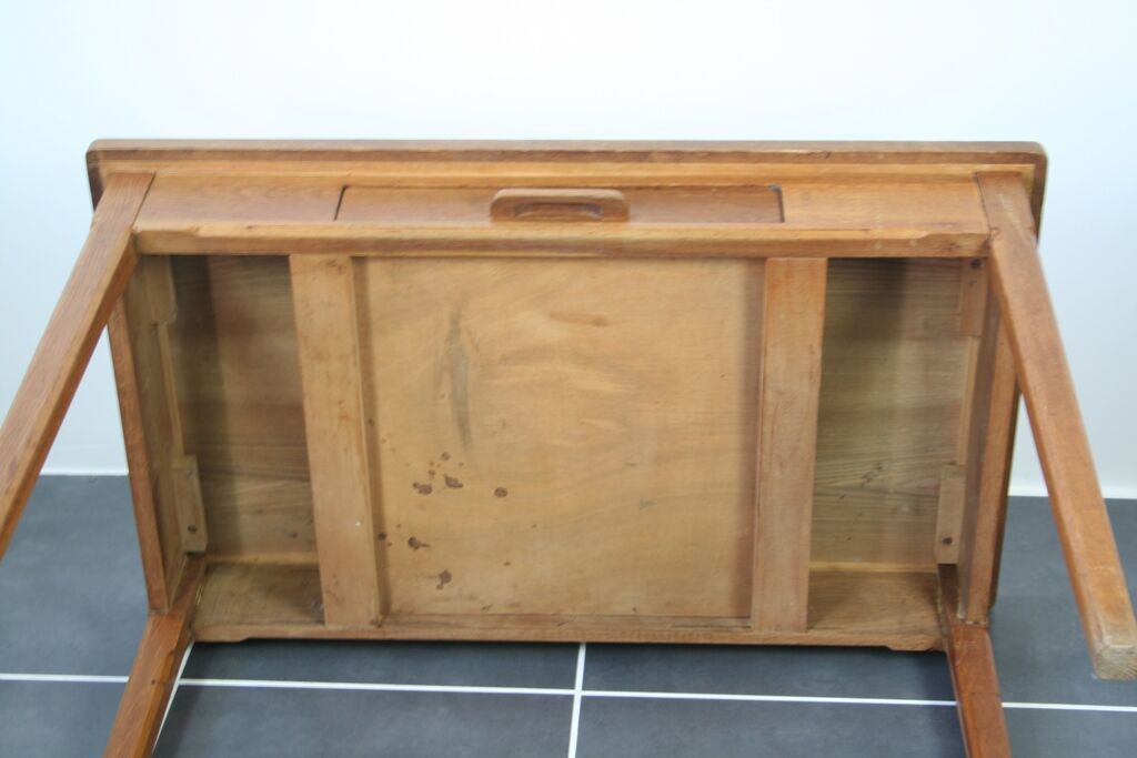 Rustic wood desk 1 drawer of the years 60