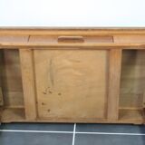 Rustic wood desk 1 drawer of the years 60