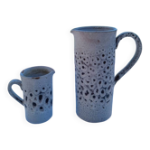 Set of 2 ceramic jugs from Vallauris