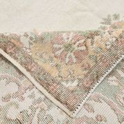 Tapis vintage à motif floral oriental beige et crème 6x11, 189x329 cm