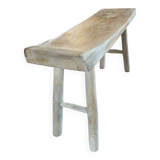 Small solid wood bench