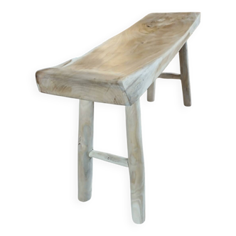 Small solid wood bench