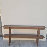 Pair of antique rustic farmhouse benches