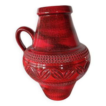 Red Ilk Keramik Vase by J. L Knodgwn