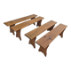 Set of 4 farm benches in old fir 1950s - 1m30